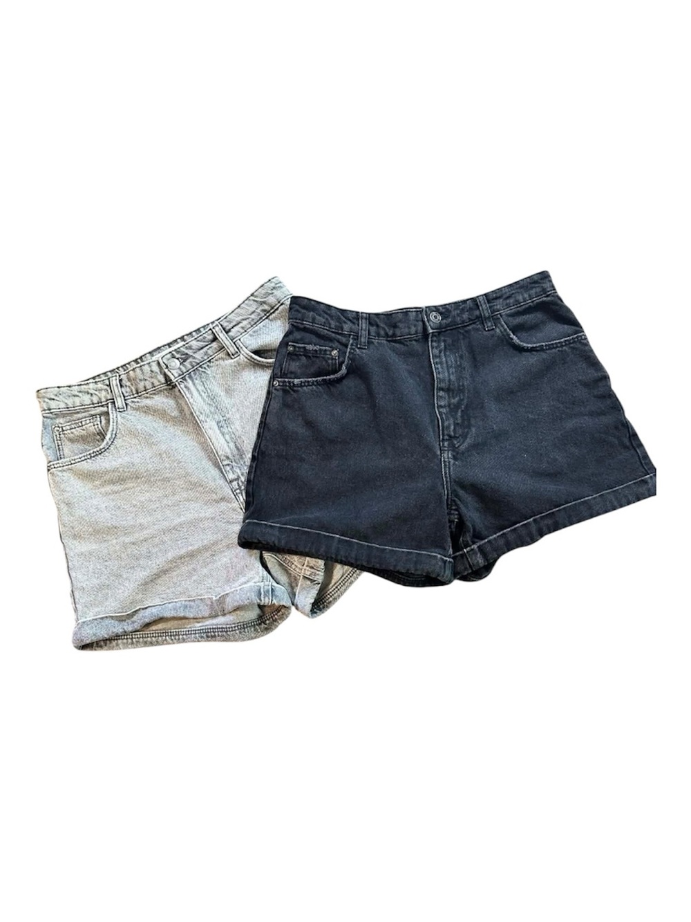 Bershka Denim Short Bundle Black and Light Gray
